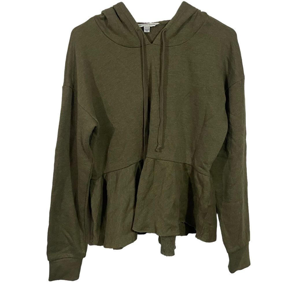 American Eagle Olive Green Skirted Zip Up Hoodie
